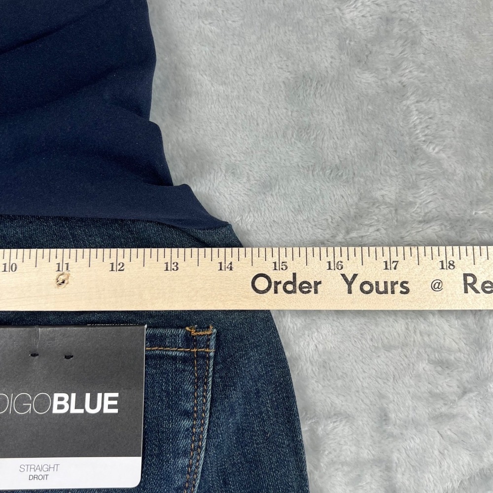 Indigo Blue Maternity Straight Leg Jeans Secret Fit Belly Dark Wash XS NWT - Picture 5 of 8